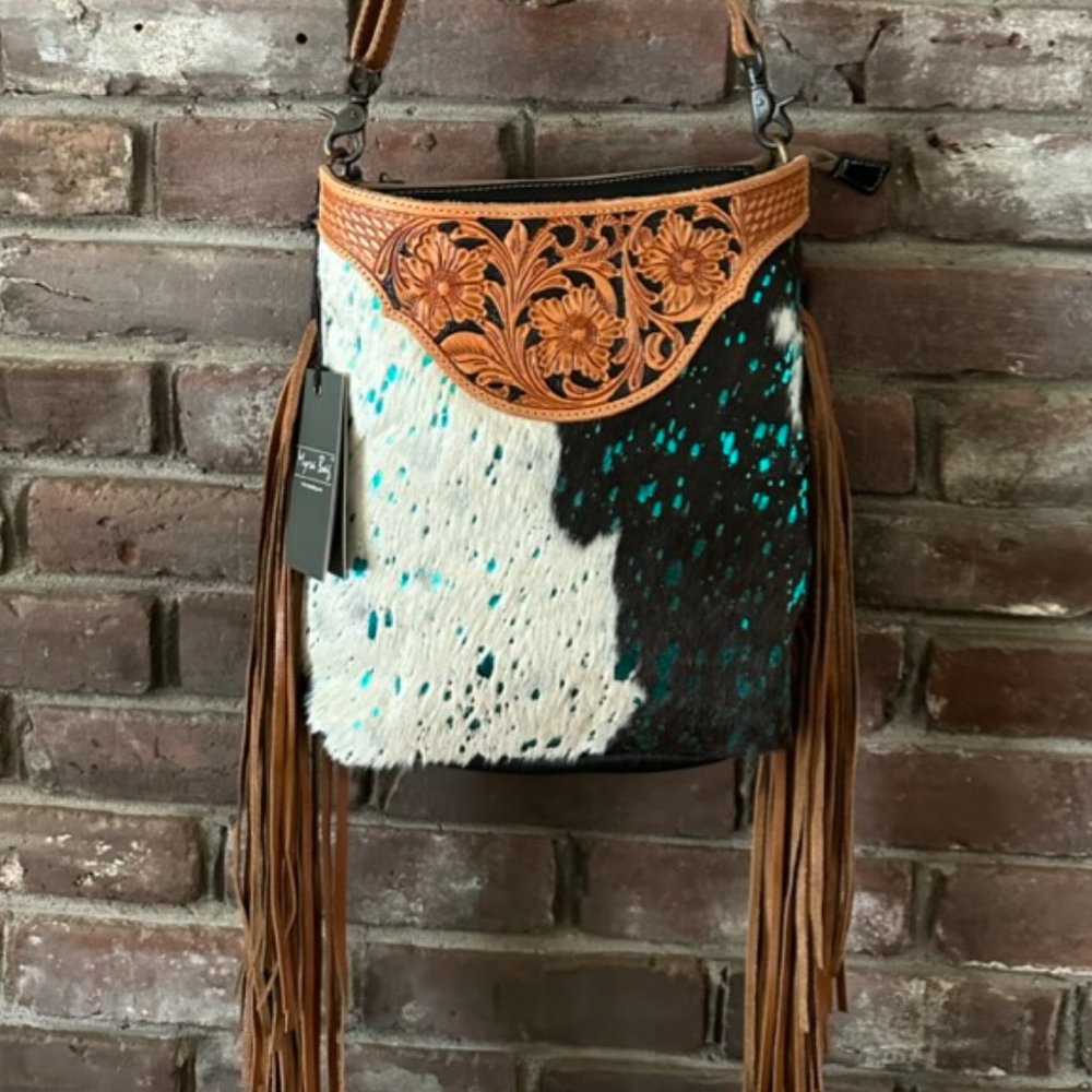 Myra Bag Growtwist Hand-Tooled Bag NWT